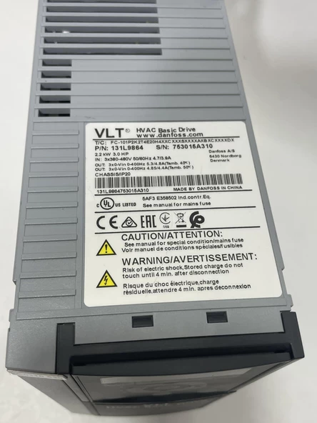 Danfoss VLT FC-101 HVAC Drive Frekans İnvertörü 131L9864 (Kutusuz) - 5