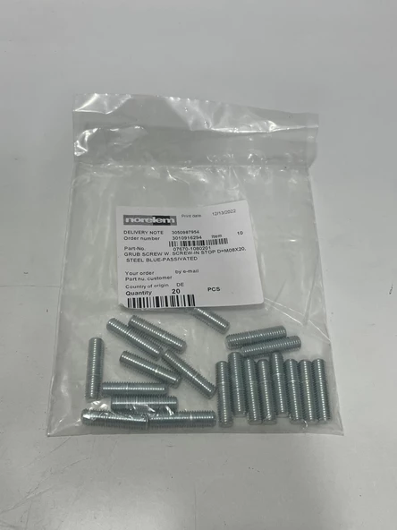Norelem 07670-1080201 Ayar Vidası 20 Adet - 2