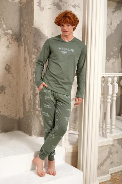 Gd Goldoremi 5326 Erkek Weekend Uzun Kollu Pijama Takımı - 3