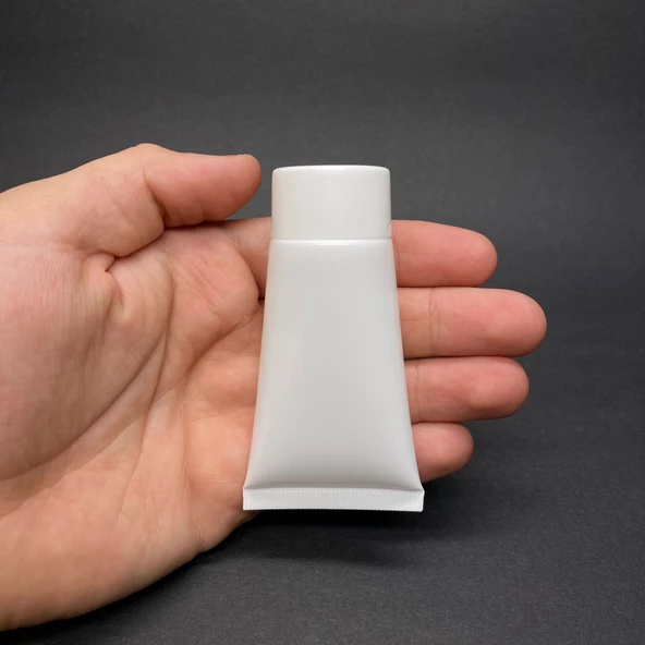 Beyaz Boş Krem Tüpü 30ml , Vidalı Kapaklı Merhem Tüpü ,  Beyaz Lipgloss Tüp 30 ml x 3 Adet