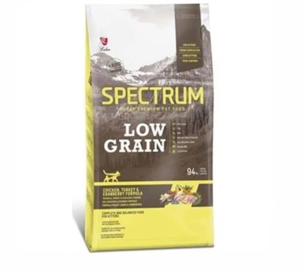 Spectrum Tavuklu Hindili ve Kızılcıklı Düşük Tahıllı Yavru Kedi Maması 14kg