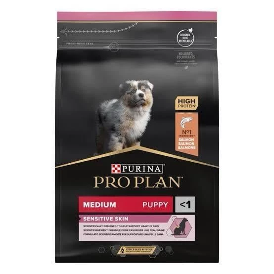 Pro Plan Puppy Medium Sensitive Skin Somonlu Orta Irk Yavru Köpek Maması 3kg