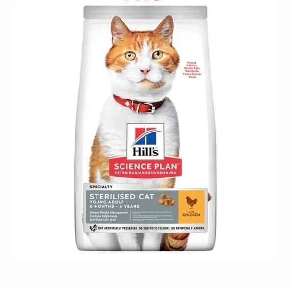 Hills Science Plan Kısırlaştırılmış Tavuklu Kedi Maması 10 Kg