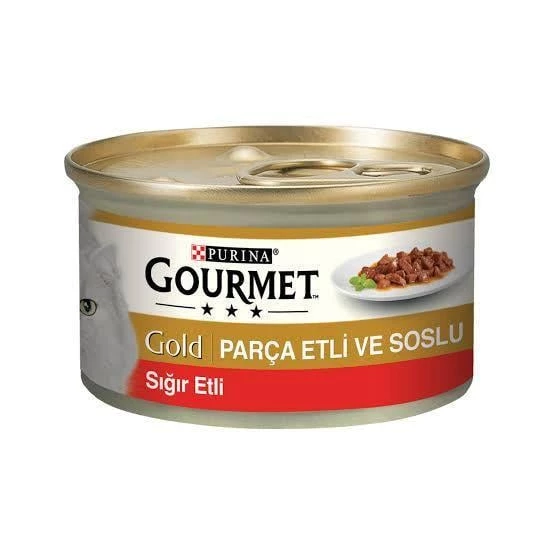 Gourmet Gold Soslu Parça Sığır Etli Kedi Konservesi 85gr