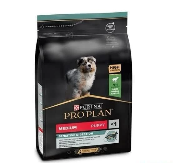 Pro Plan Puppy Medium Sensitive Digestion Kuzulu ve Pirinçli Orta Irk Yavru Köpek Maması 3kg