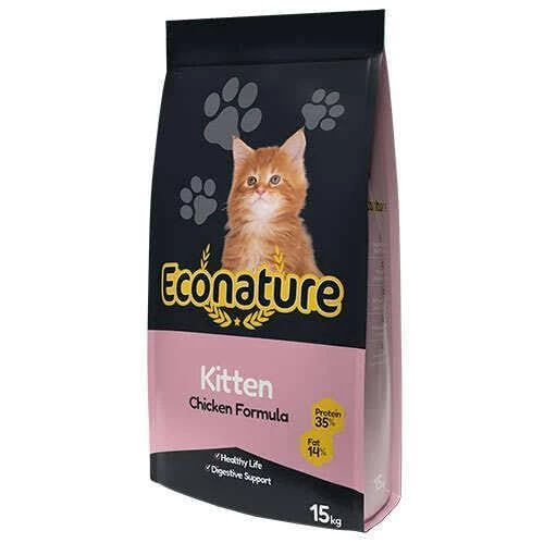 Econature Kitten Tavuklu 15 kg Yavru Kedi Maması