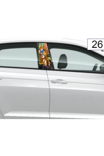 OTO AKSESUAR KAPI DİREK FOLYOSU MODEL:26 FARE JERRY UV BASKI