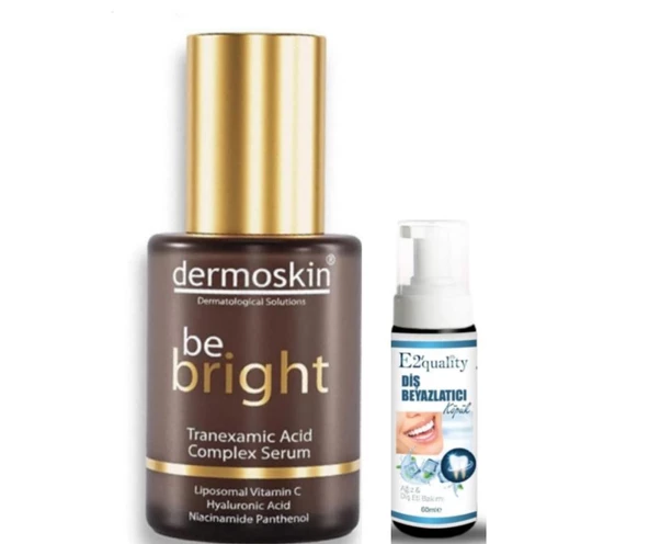 Dermoskin Be Bright Tranexamic Acid Complex Serum 30 ml- Diş Beyazlatıcı Köpük Hediye