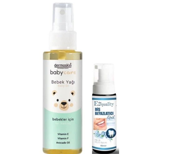 Dermoskin BabyCare Bebek Yağı 100 ml- Diş Beyazlatıcı Köpük Hediye