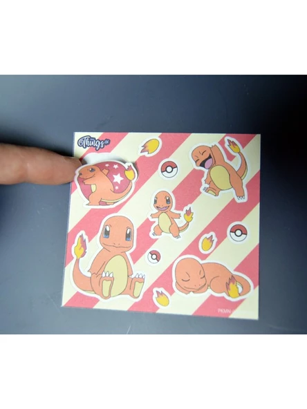 Mini Things Art Charmander Sticker Pokemon 11 Parça Set -2 Adet - - 5