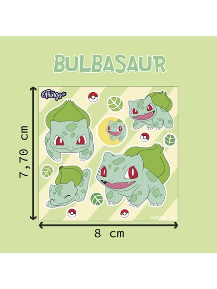 Mini Things Art *özel Tasarım* Balbazar (Bulbasaur) Pokemon Sticker 15 Parça Set -2 Adet- - 4