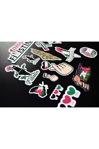 Filistin Sticker Set -14 Parça-Parlak Kağıt