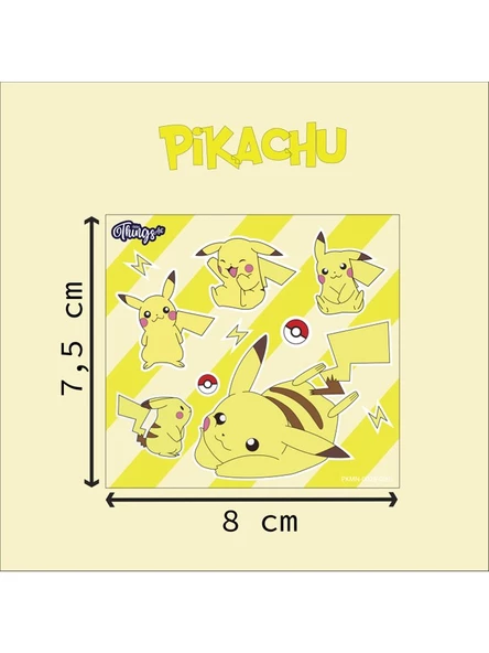 Mini Things Art *özel Tasarım* Pikaçu (Pikachu) Pokemon Sticker 11 Parça Set -2 Adet-