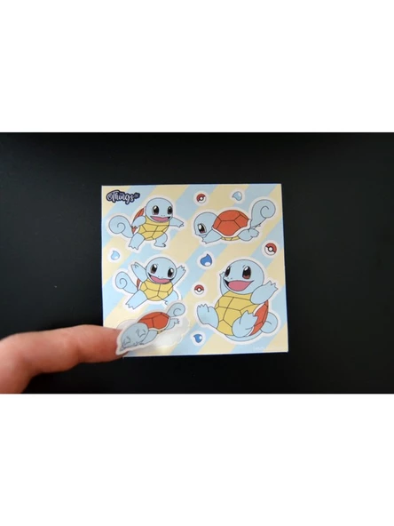 Mini Things Art *özel Tasarım* Squirtle Sticker Pokemon 12 Parça Set 2 Adet - 2