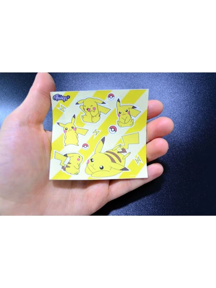 Mini Things Art *özel Tasarım* Pikaçu (Pikachu) Pokemon Sticker 11 Parça Set -2 Adet- - 3