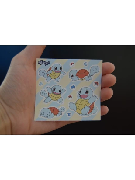 Mini Things Art *özel Tasarım* Squirtle Sticker Pokemon 12 Parça Set 2 Adet