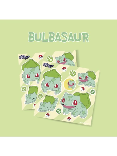 Mini Things Art *özel Tasarım* Balbazar (Bulbasaur) Pokemon Sticker 15 Parça Set -2 Adet-