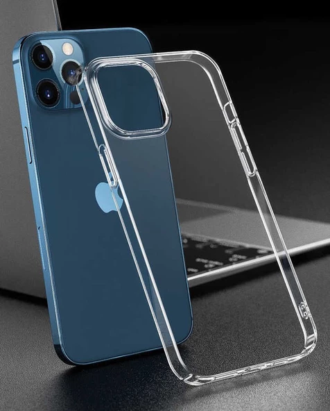 iPhone 13 Pro Kılıf Sert Pürüzsüz Şeffaf Droga Kapak - 11