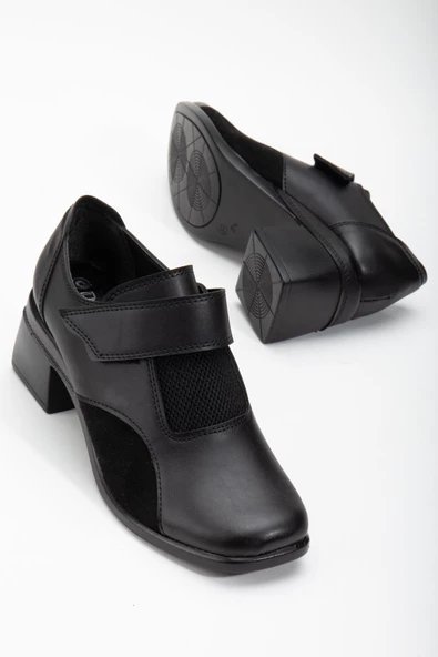 Cırtlı Hazır Taban Hafif Siyah Kadın Günlük Ayakkabı - Resim 2