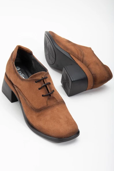 Süet Hazır Taban Bağlı Taba Kadın Günlük Ayakkabı ürün görseli