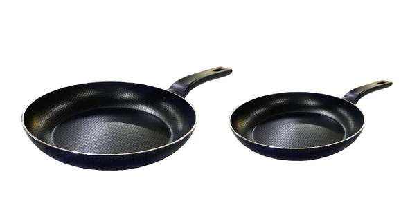 Teflon Tava Seti 32 CM Ve  24 CM Petek Desenli