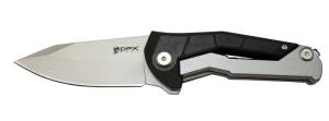 DpxGear Sugga 915B BK Siyah & Beyaz Kamp / Outdoor Çakı 17,5cm - Yarı Otomatik, Kutulu