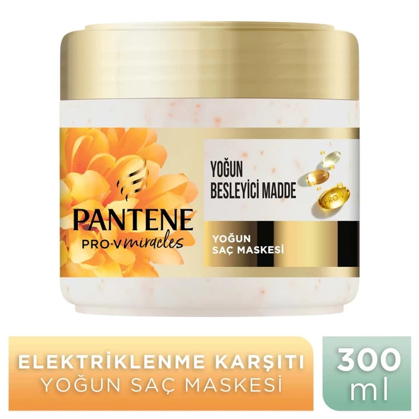 Pantene PRO-V MIRACLES Frizz No More Elektriklenme Karşıtı Maske Kuru ve Kıvırcık Saçlar İçin 300ML