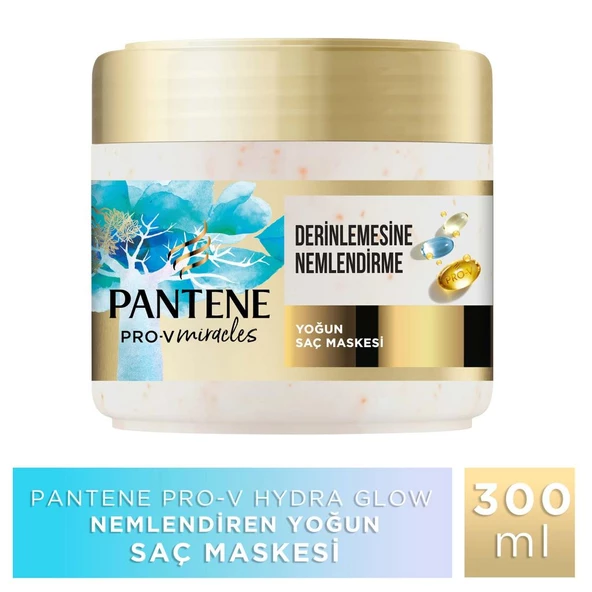 Pantene PRO-V MIRACLES Hydra Glow Nemlendirici Maske Kuru Saçlar için 300ML