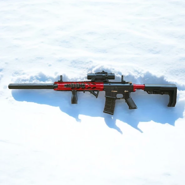 M416 Gel Blaster Uzun menzilli Jel Tabancası Kırmızı - 3