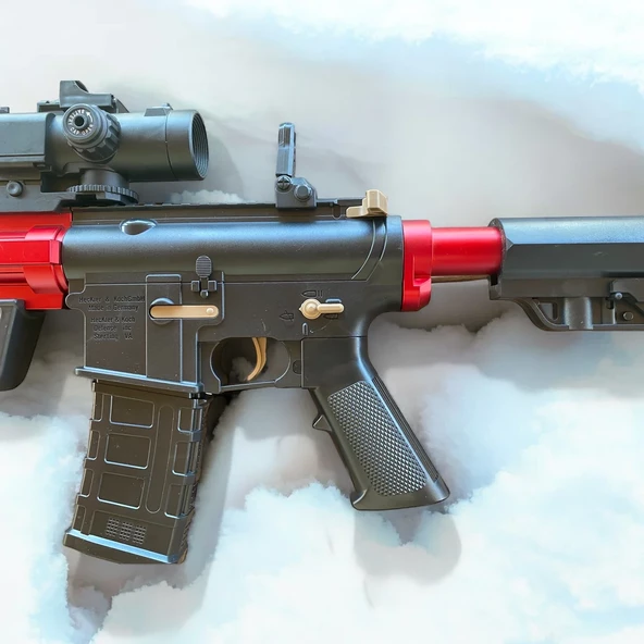 M416 Gel Blaster Uzun menzilli Jel Tabancası Kırmızı - 2