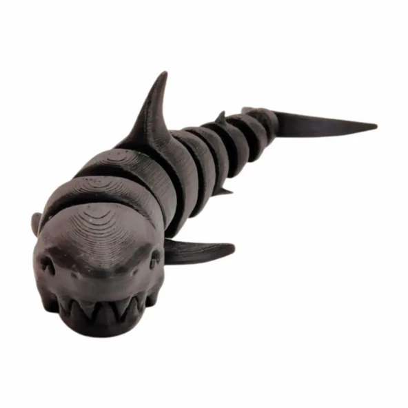 3D Hareketli Köpek Balığı Figürlü Oyuncak - Siyah - Resim 6