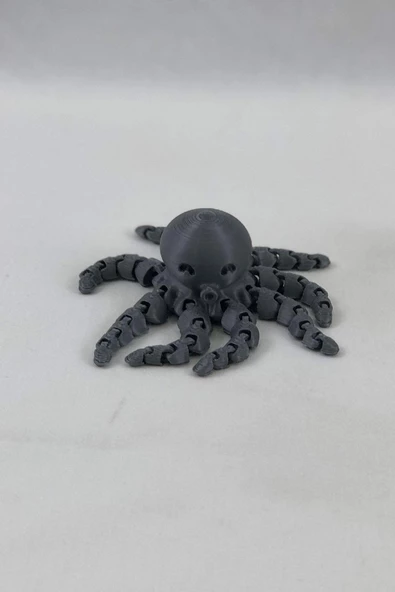 3 Boyutlu Hareketli Ahtapot Oyuncak & Masa Dekoru - Gri ürün görseli 1