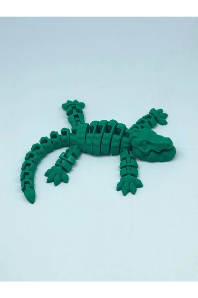 3d Hareketli Timsah Figürlü Oyuncak & Masa Dekoru -yeşil - Resim 5