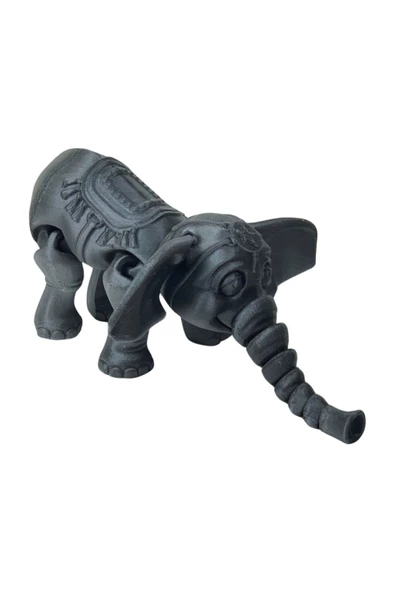 3D Hareketli Oyuncak Sirk Fili Denge Topu Dahil - Gri - Resim 5