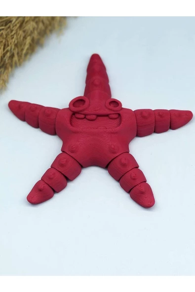 3d Hareketli Deniz Yıldızı Oyuncak - Kırmızı - Resim 2