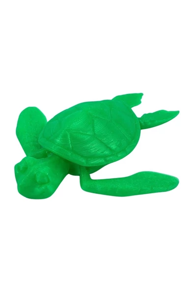 3D Hareketli Kaplumbağa Figürlü Oyuncak - Neon Yeşili - Resim 4