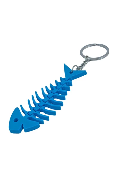 3D Haraketli Balık Anahtarlık - Mavi - 5