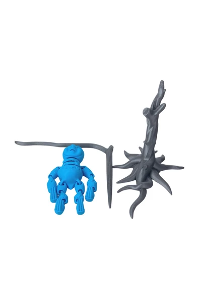 3D Hareketli Oyuncak Tembel Hayvan (Sloth) Ağaç Dekoru Dahil - Mavi - Resim 6