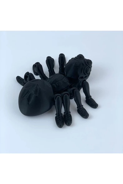3D Hareketli Sevimli Örümcek Figürlü Oyuncak - Siyah - Resim 3
