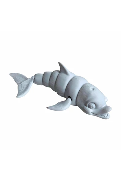 3D Hareketli Gülen Yunus Figürlü Oyuncak - Beyaz - Resim 2