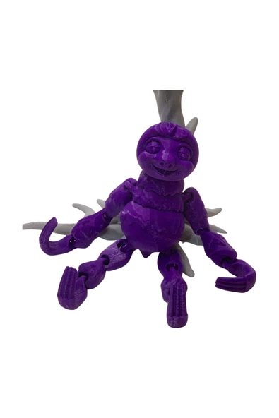 3D Hareketli Oyuncak Tembel Hayvan (Sloth) Ağaç Dekoru Dahil - Mor - Resim 5