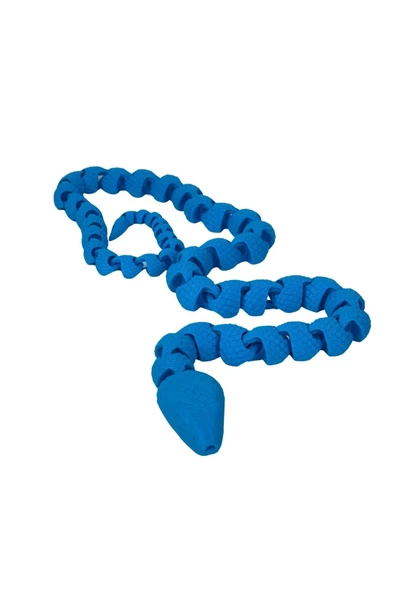 3D Hareketli Yılan Figürlü Oyuncak - Mavi - Resim 7