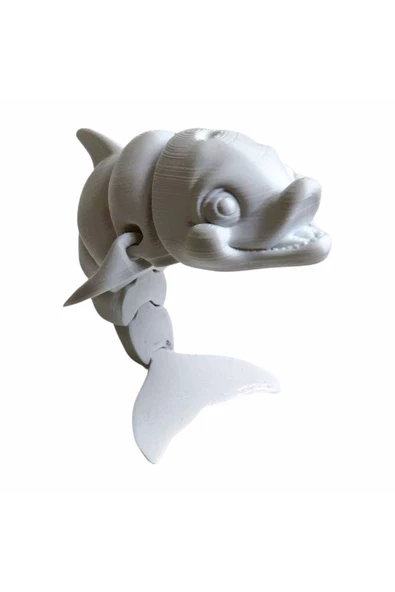 3D Hareketli Gülen Yunus Figürlü Oyuncak - Beyaz - Resim 4