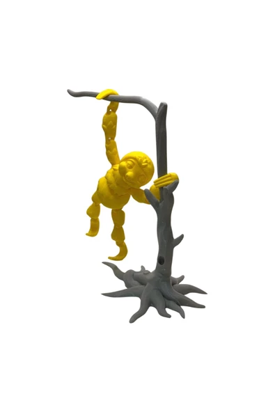 3D Hareketli Oyuncak Tembel Hayvan (Sloth) Ağaç Dekoru Dahil -Sarı - Resim 5