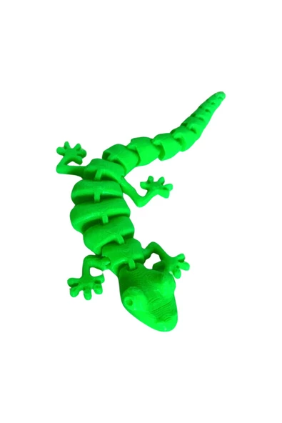 3D Hareketli Oyuncak Kertenkele - Neon Yeşili ürün görseli 1