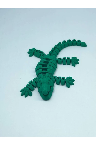 3d Hareketli Timsah Figürlü Oyuncak & Masa Dekoru -yeşil - Resim 4