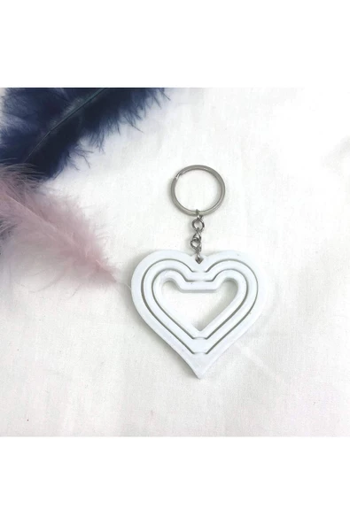 3d Üçlü Kalp Anahtarlık ürün görseli 1