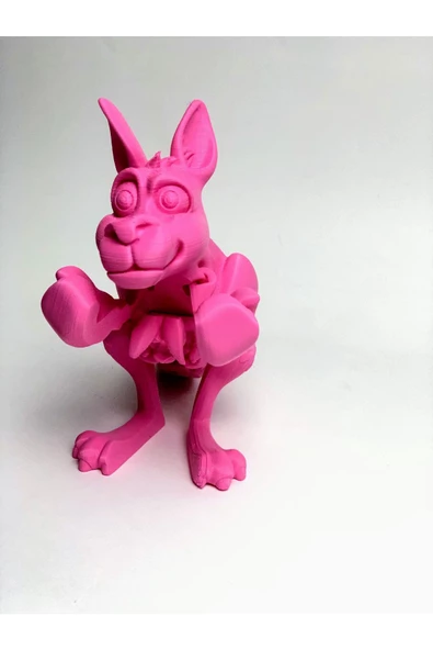 3D Hareketli Kanguru ve Yavrusu Figürlü Oyuncak - Pembe - Resim 3