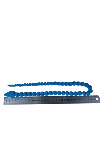 3D Hareketli Yılan Figürlü Oyuncak - Mavi - Resim 8