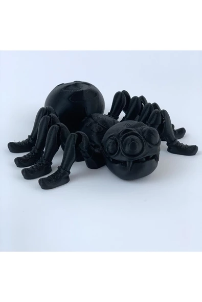 3D Hareketli Sevimli Örümcek Figürlü Oyuncak - Siyah ürün görseli 1